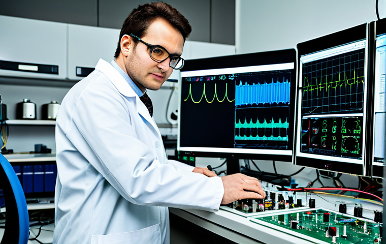 전자기술사와 관련된 프로그래밍 언어 - **Prompt:** A professional electrical engineer, fully clothed in appropriate attire (e.g., lab coat,...