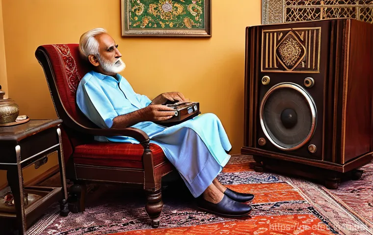 전자기술사 관련 전자회로 설계 사례 - **Prompt 1 (Historical Electronics):** "A nostalgic scene depicting a warmly lit Pakistani living ro...