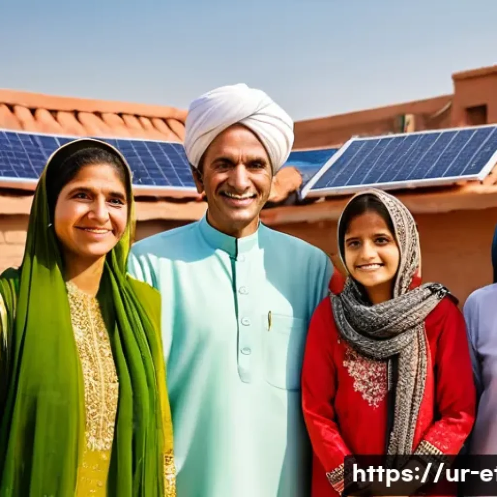 전자기술사와 신재생에너지 기술 사례 - **Prompt 1: A Pakistani Family Embracing Solar Power**
"A heartwarming scene on a sunny afternoo...