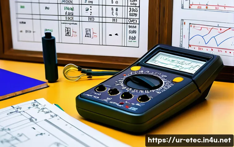 전자기술사 필기 기출문제 분석 사례 - A detailed and realistic illustration of an electrical technician’s study environment focused on bas...