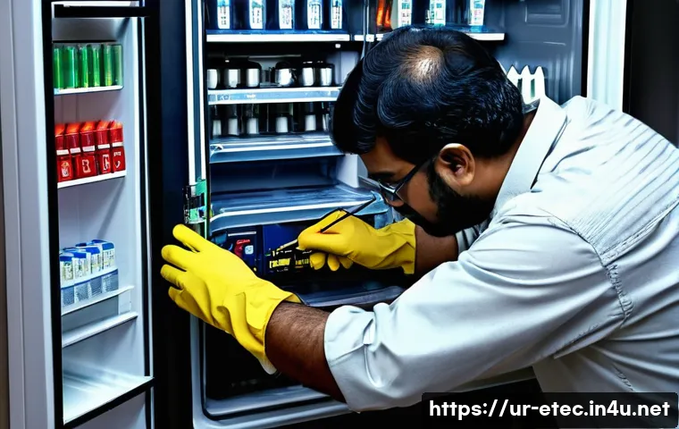 전자기술사와 전자기기 고장 진단 사례 - A detailed workshop scene showing a skilled Pakistani electronics technician diagnosing a malfunctio...