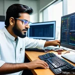 Home 20 전자기술사와 관련된 인증 시험 종류 - A professional electrical engineer in a modern workshop wearing safety glasses and formal attire wit...