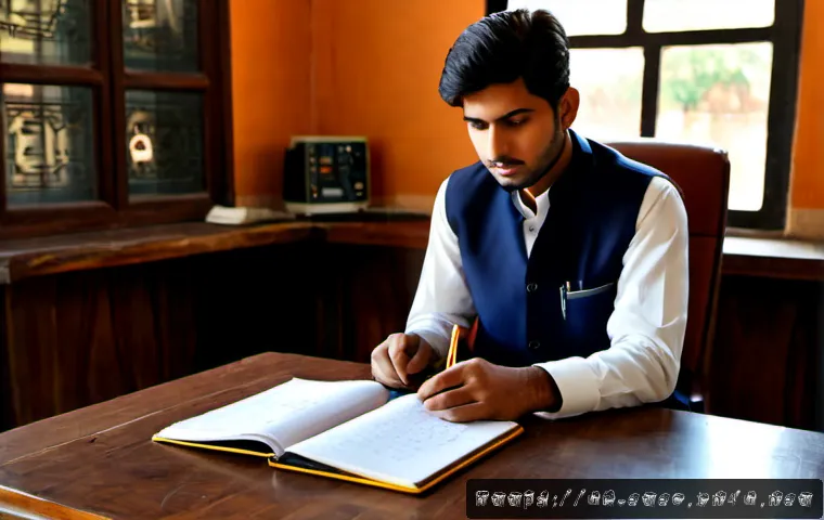 전자기술사와 시험 대비 스터디 자료 - Photorealistic study scene in a Lahore university library, a young Pakistani electrical engineering ...